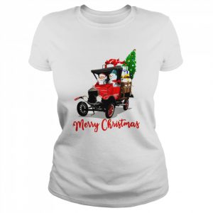 Buffalo Truck Santa Claus And Snowman Merry Christmas  Classic Women's T-shirt