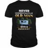 Camping never underestimate an old man with a runaway  Classic Men's T-shirt