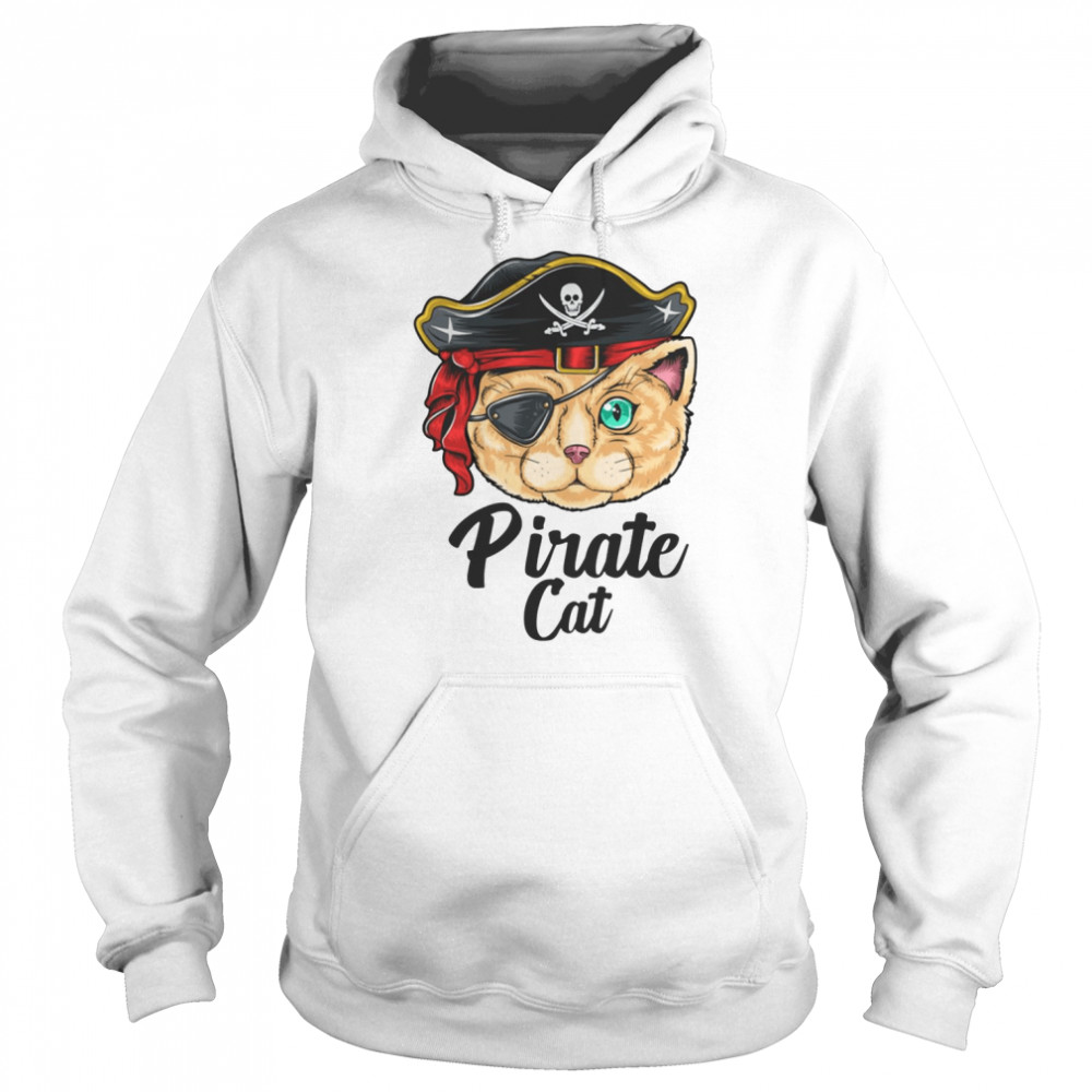 Cat Pirate Shirt Pirate Costume Cat Event Pirate Cats  Unisex Hoodie