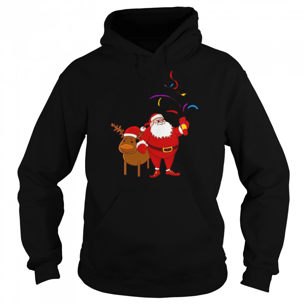 Celebrating The Happiest Time Santa Merry Christmas 2022  Unisex Hoodie