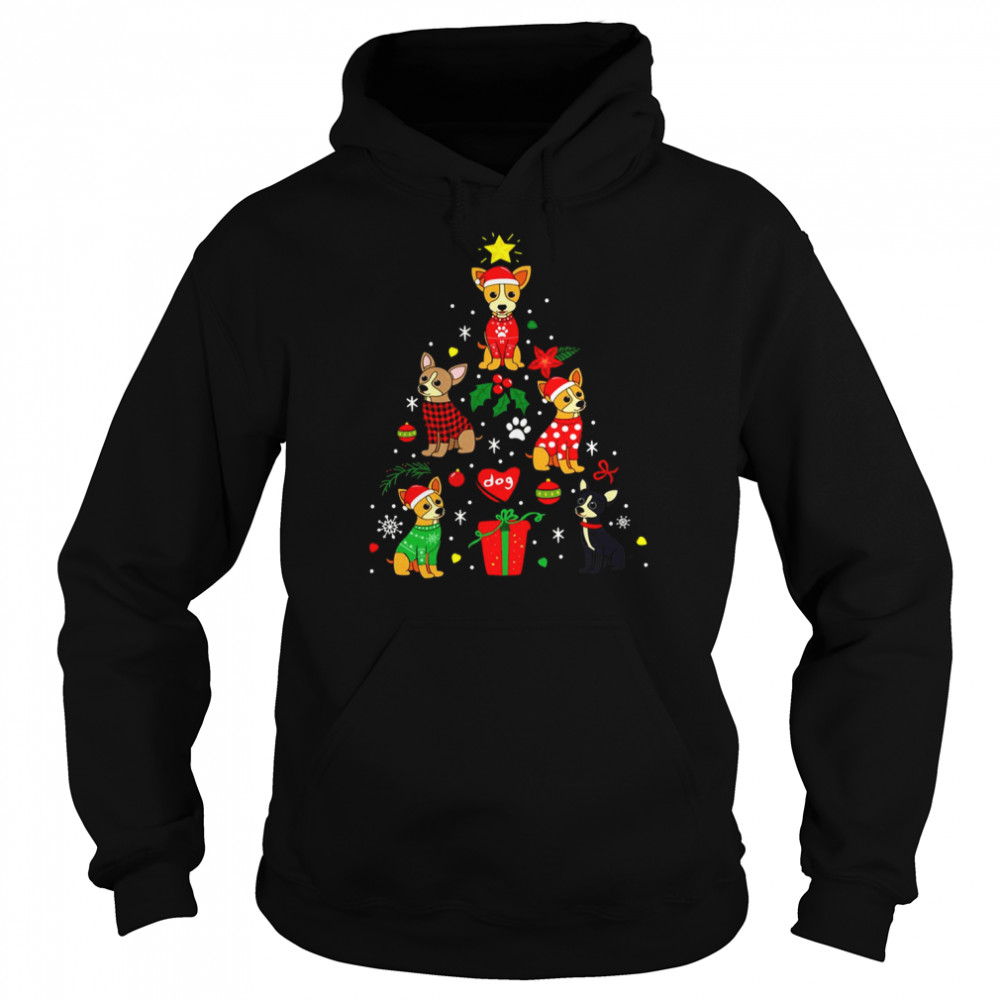 Chihuahua Christmas Ornament Tree Christmas Design Xmas  Unisex Hoodie