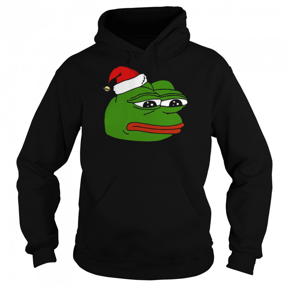 Christmas Pepe Funny Hot Meme  Unisex Hoodie