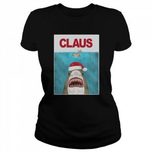 Christmas Santa Claus Shark Reindeer Humor  Classic Women's T-shirt