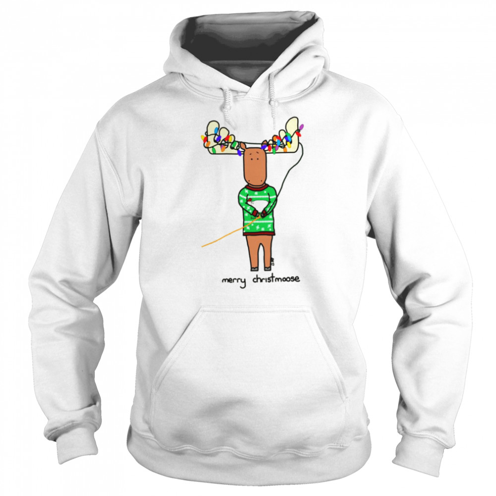 Christmoose Funny Animated Reindeer  Unisex Hoodie