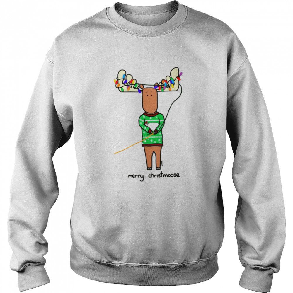 Christmoose Funny Animated Reindeer  Unisex Sweatshirt