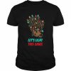 Colorful Lights Reindeer Christmas Lights In Its Antlers  Classic Men's T-shirt