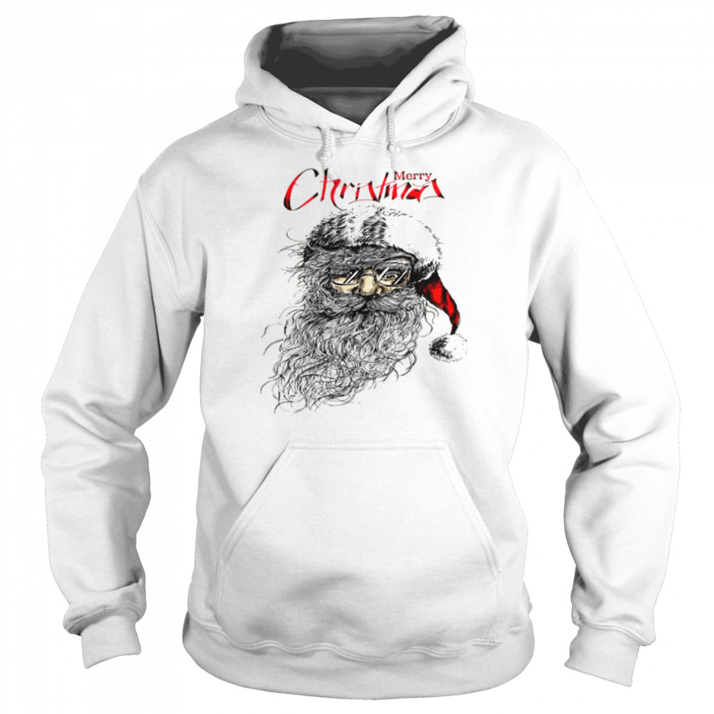 Cool Beard Santa Claus Christmas Character  Unisex Hoodie