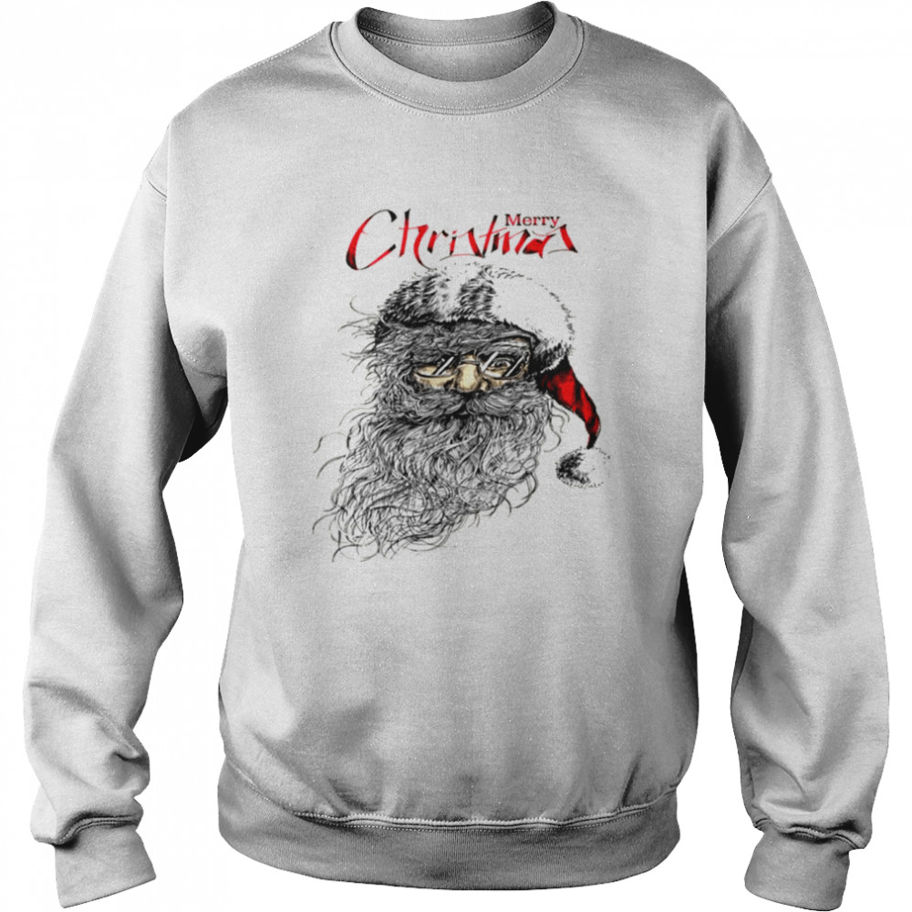 Cool Beard Santa Claus Christmas Character  Unisex Sweatshirt