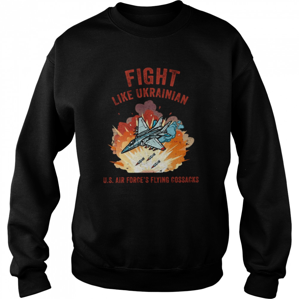 Cracked Plane Fight Like Ukrainian  Unisex Sweatshirt