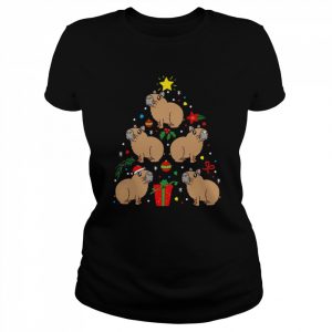 Crowd Capybara Christmas Ornament Tree  Classic Women's T-shirt