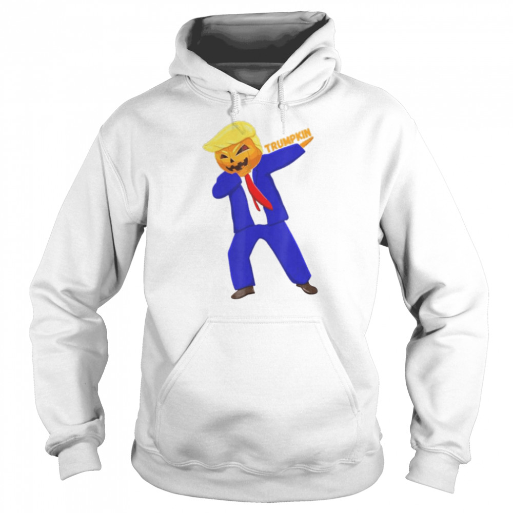 Dabbing Trumpkin Funny Trump Halloween T-Shirt Unisex Hoodie