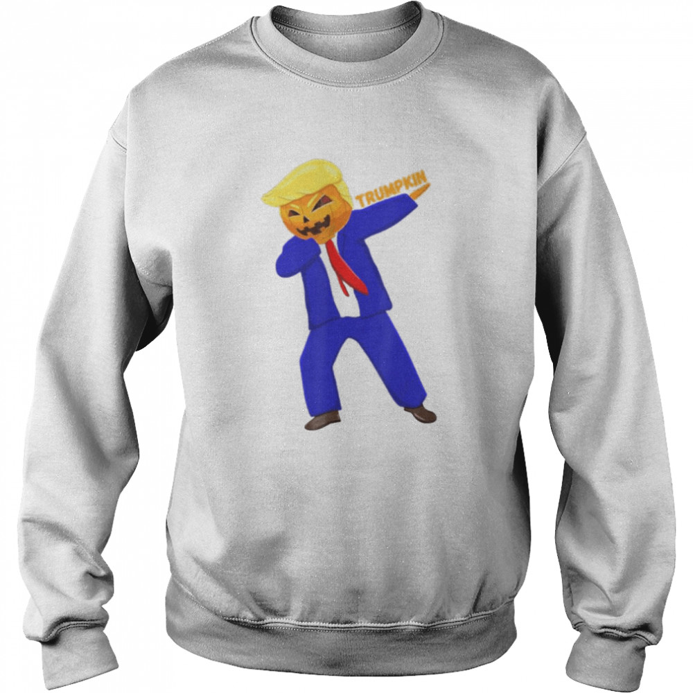 Dabbing Trumpkin Funny Trump Halloween T-Shirt Unisex Sweatshirt