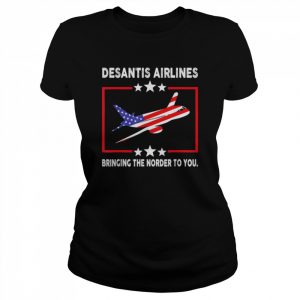 DeSantis Airlines Political Meme Us Flag T-Shirt Classic Women's T-shirt