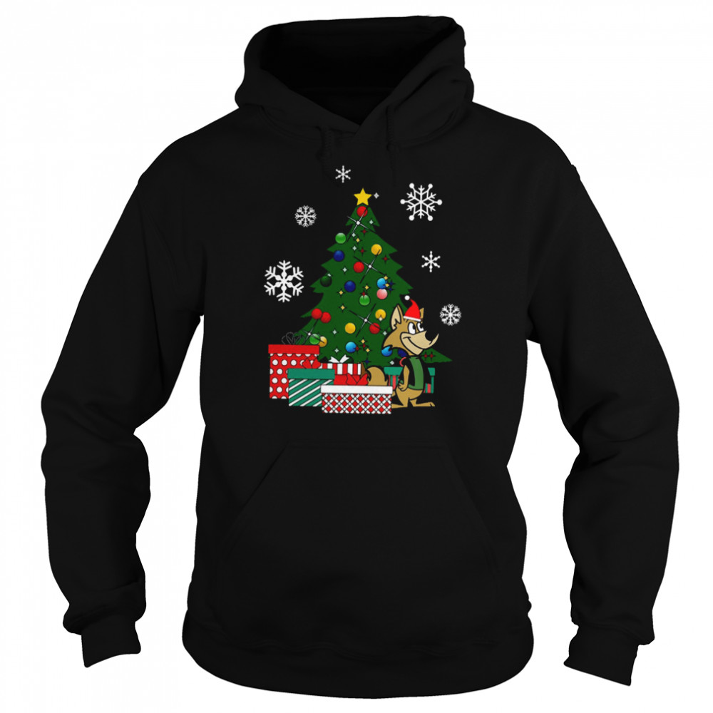 Ding A Ling Wolf Around The Christmas Tree  Unisex Hoodie