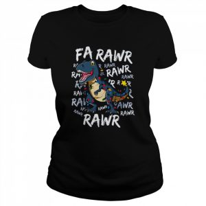 Dinosaur Rawr Wraped By Christmas Light  Classic Women's T-shirt