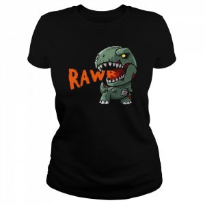 Dinosaur T-Rex Rawr Mummy Pumpkin Halloween  Classic Women's T-shirt