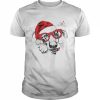 Dog Wearing Glasses And Santa Hat  Classic Men's T-shirt