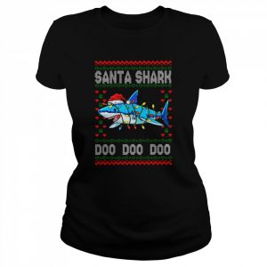 Doo Doo Doo Shark Santa Hat Santa Claus Shark  Classic Women's T-shirt