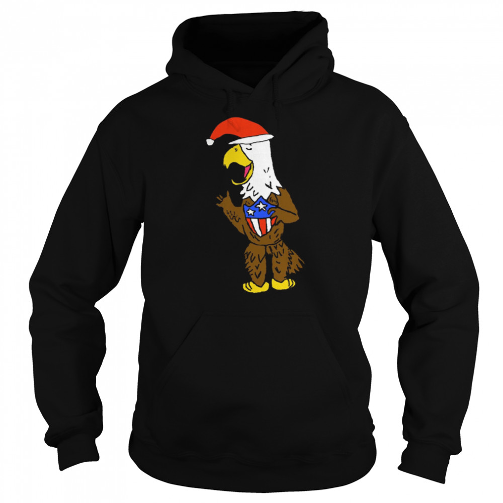 Eagle Santa Funny American  Unisex Hoodie