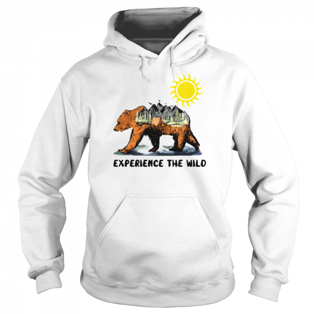 Experience The Wild Bear On Fire  Unisex Hoodie