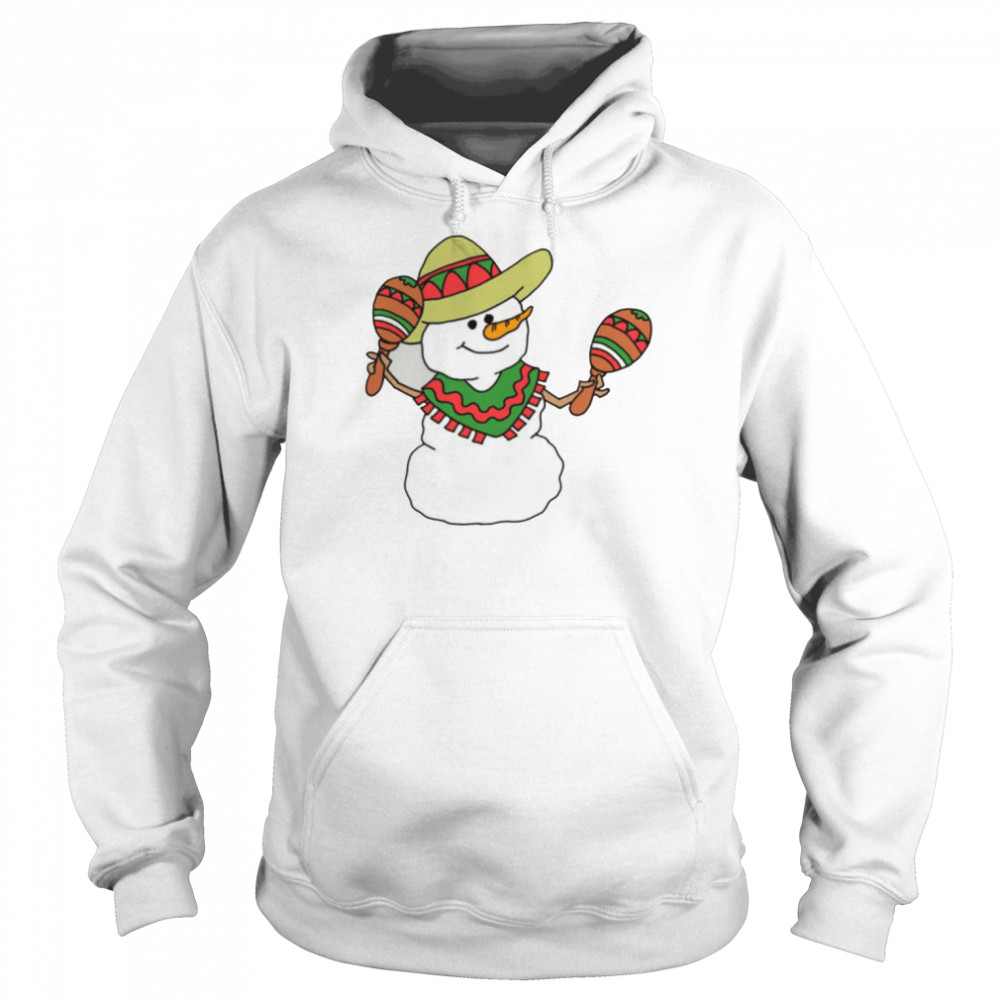 Feliz Navidad Snowman Spanish Christmas Cartoon  Unisex Hoodie