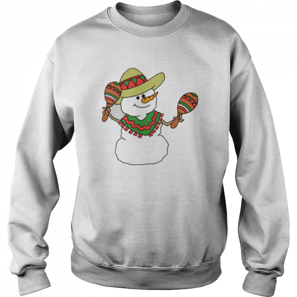 Feliz Navidad Snowman Spanish Christmas Cartoon  Unisex Sweatshirt