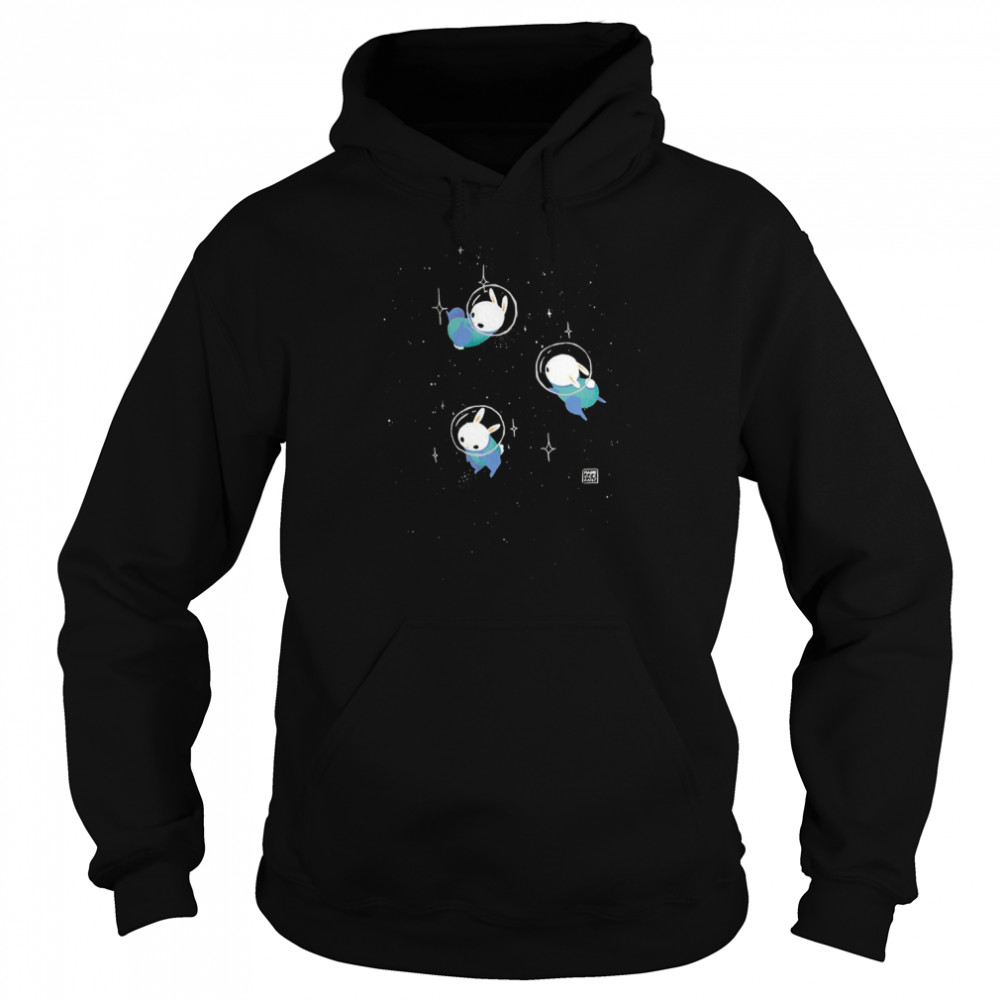 Floating In Space Bunnies  Unisex Hoodie