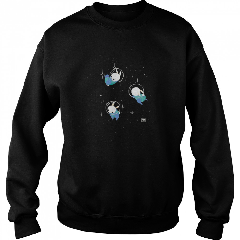 Floating In Space Bunnies  Unisex Sweatshirt