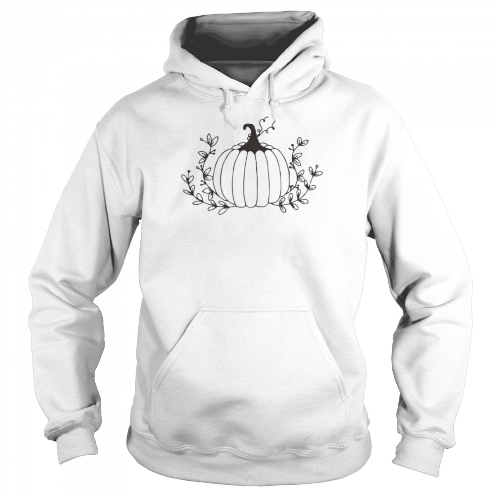 Floral Pumpkin Halloween T-Shirt Unisex Hoodie