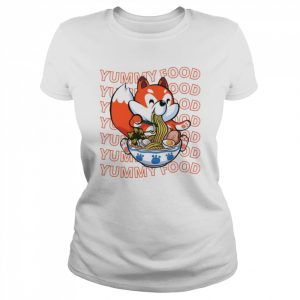 Food Lover Back To School Cute Fox Love Ramen Noodle  Classic Women's T-shirt