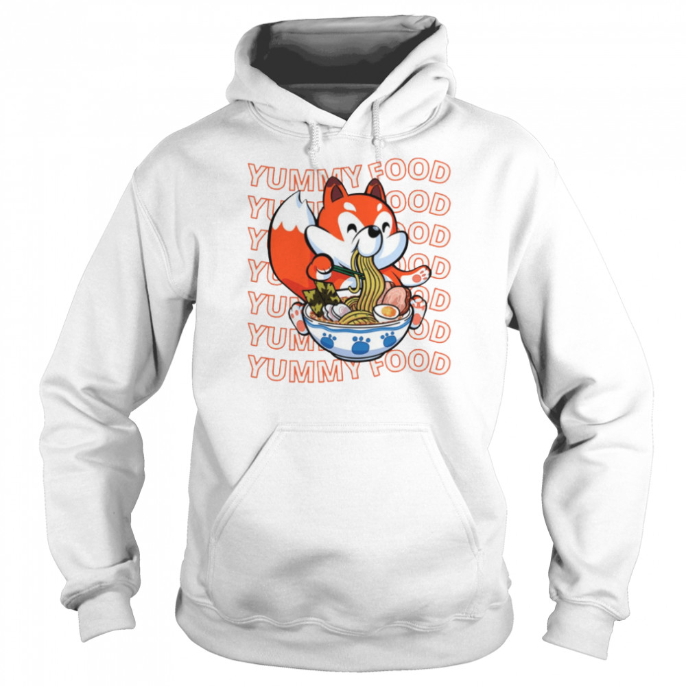 Food Lover Back To School Cute Fox Love Ramen Noodle  Unisex Hoodie