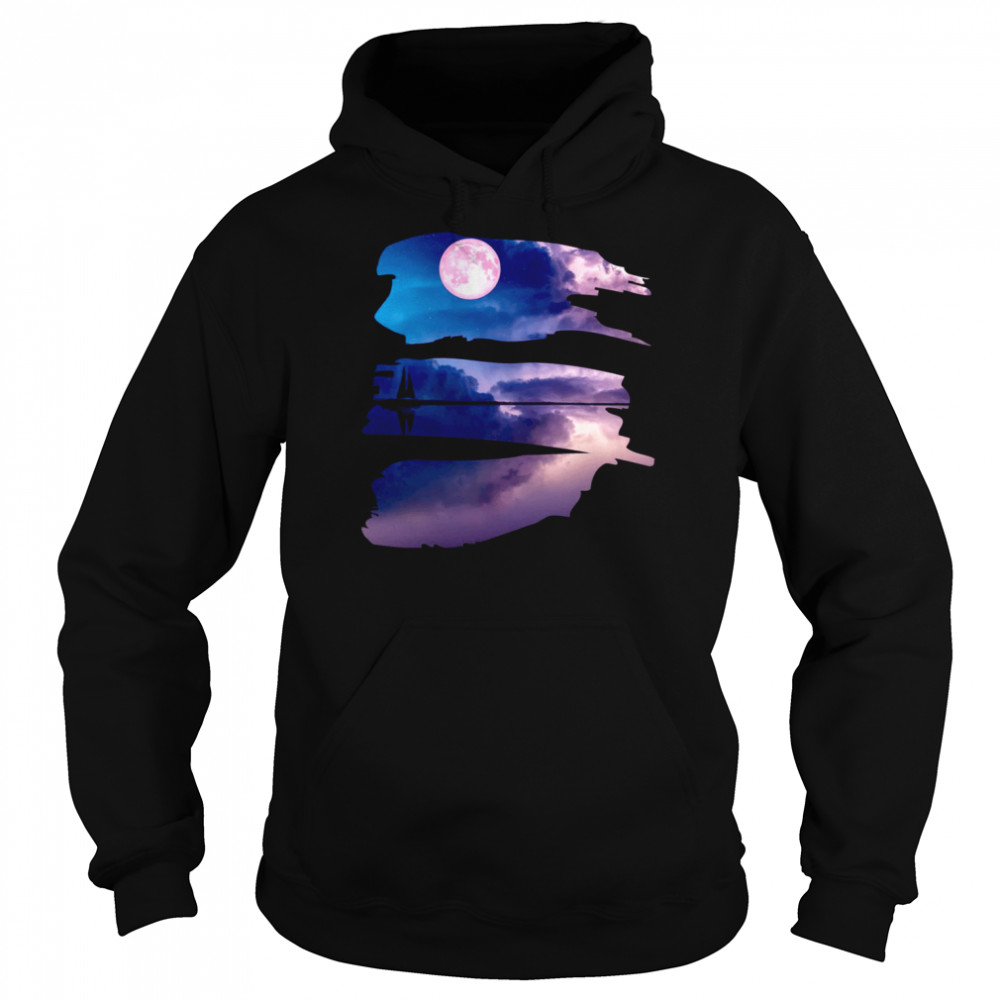 Georgia Okeeffe Pink Moon Over Water  Unisex Hoodie