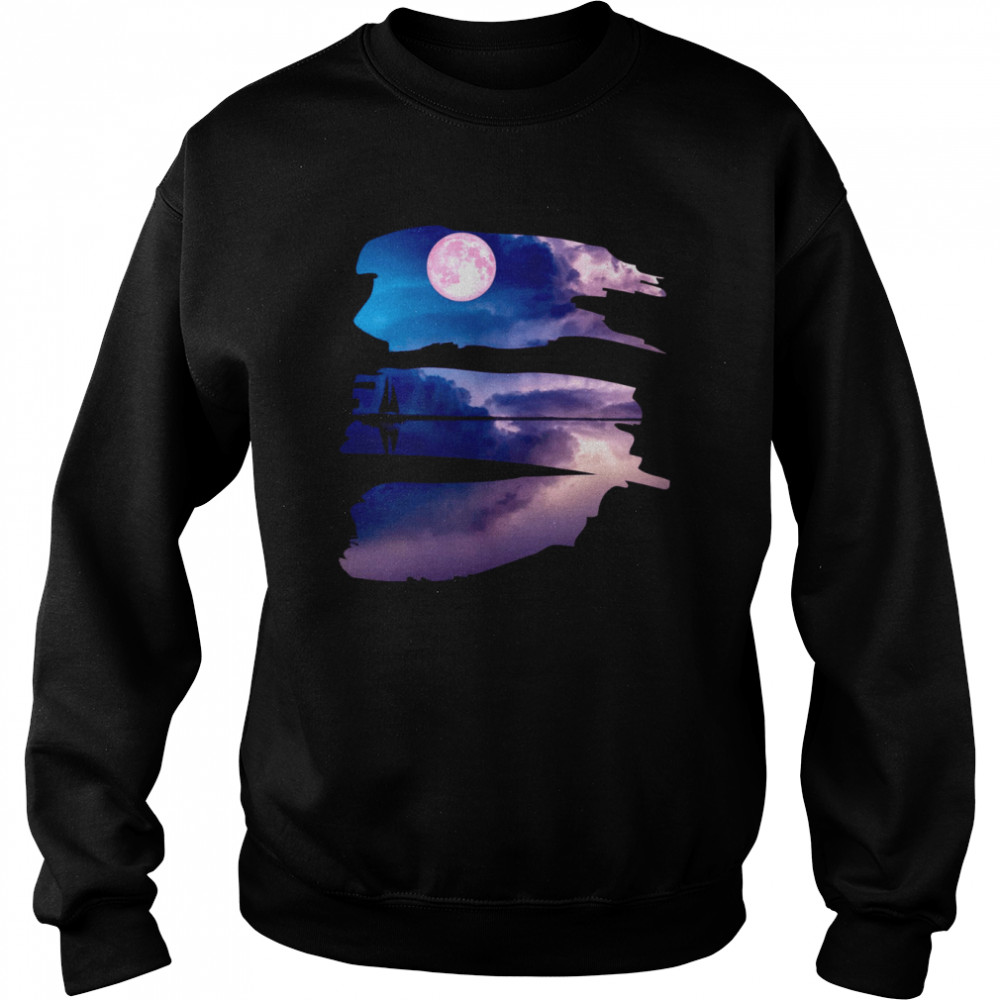 Georgia Okeeffe Pink Moon Over Water  Unisex Sweatshirt