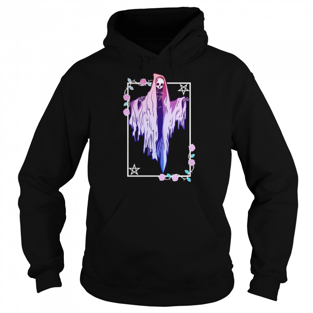 Ghost And Roses Wiccan Kawaii Pastel Goth Occult Emo Alternative  Unisex Hoodie