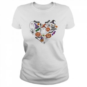 Ghost Pumpkin Witch Halloween Heart  Classic Women's T-shirt