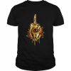 Gold Middle Finger Funny T-Shirt Classic Men's T-shirt