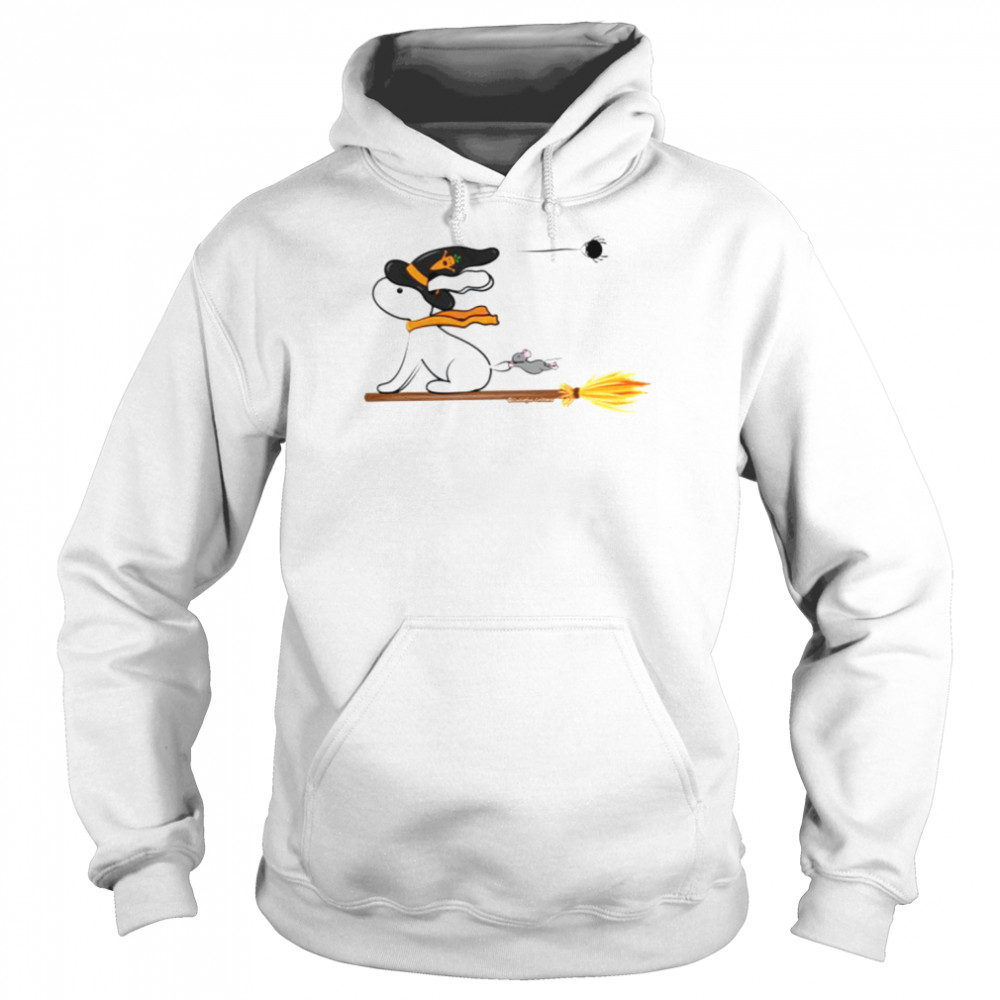 Good Witch Bunny Riding A Broom  Unisex Hoodie