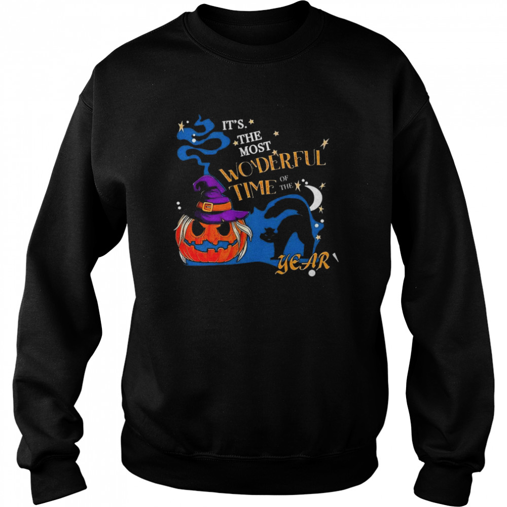 Halloween Pumpkin T Shirt It’s the Most Wonderful Time  Unisex Sweatshirt