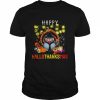 Happy Hallothanksmas Funny Halloween Thanksgiving Christmas  Classic Men's T-shirt