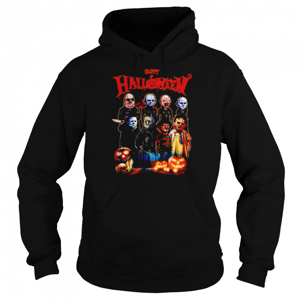 Happy Halloween Horror characters movie  Unisex Hoodie