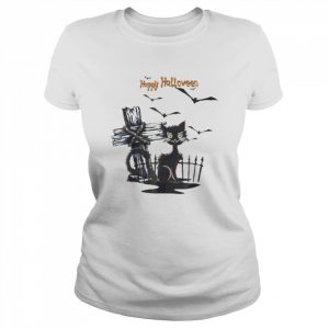 Happy Halloween Mooncat Bats Shirt Classic Women's T-shirt