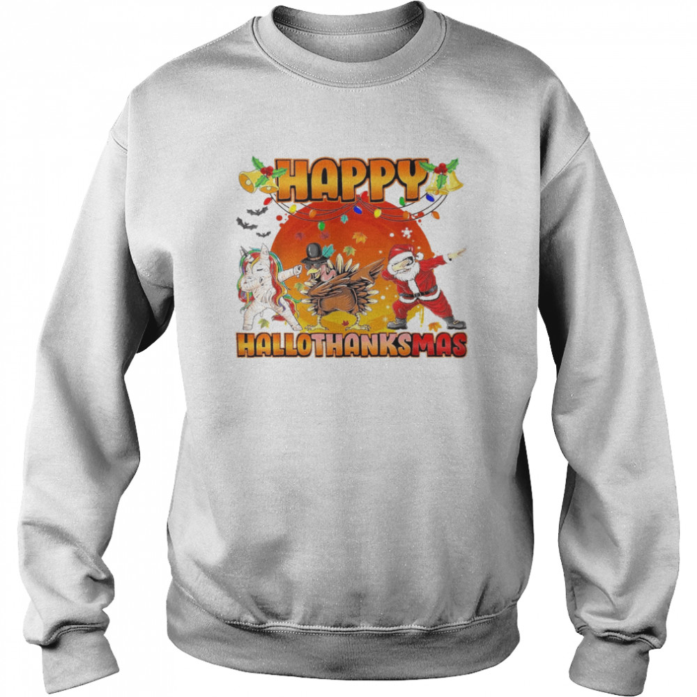 Happy Halothanksmas Santa Lovers  Unisex Sweatshirt