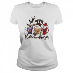 HappyHallothanksmas Halloween & Merry Christmas Thanksgiving Happy Halloween 2022 T-Shirt Classic Women's T-shirt