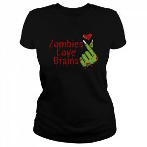 Heart To You Zombies Love Brains Halloween  Classic Women's T-shirt