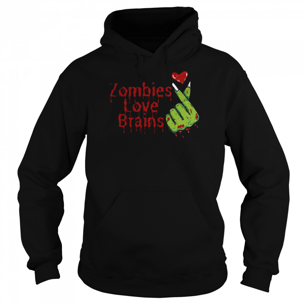 Heart To You Zombies Love Brains Halloween  Unisex Hoodie