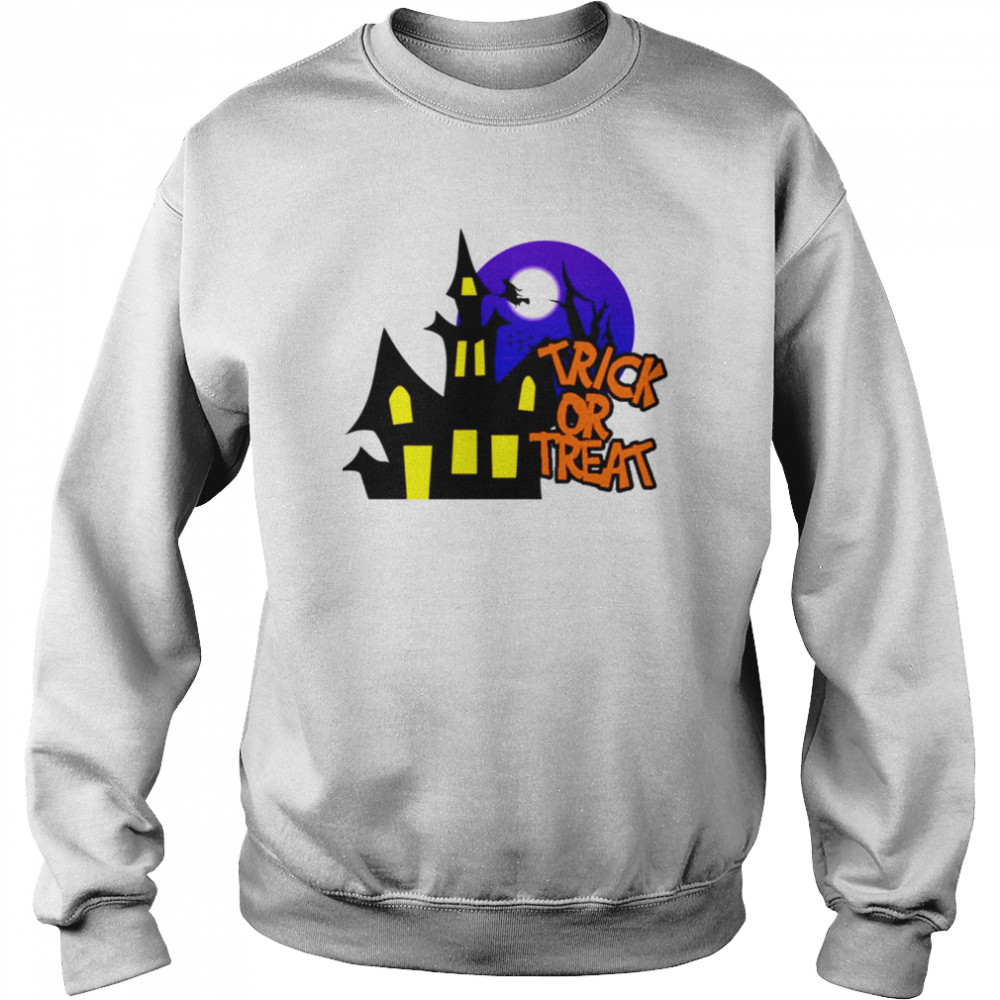 Horror Night In Haunted Mansion Trick Or Treat Halloween  Unisex Sweatshirt