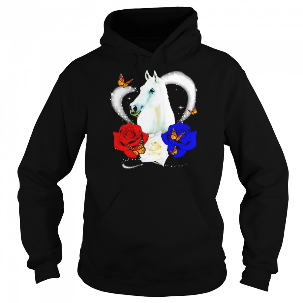 Horse love flower  Unisex Hoodie