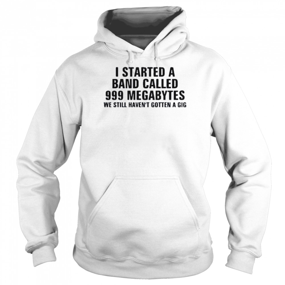 I Started A Band Called 999 Megabytes We Still Haven’t Gotten A Gig Shirt Unisex Hoodie