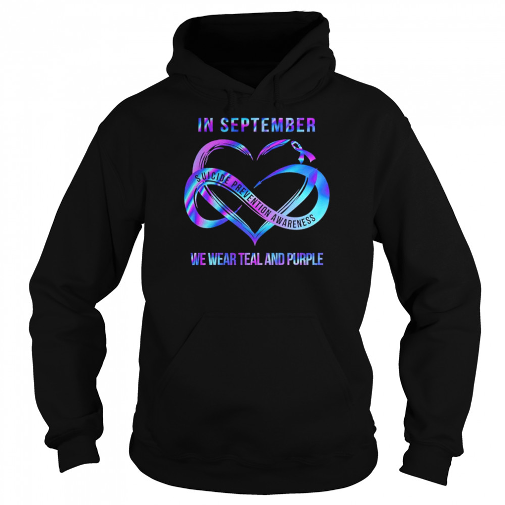 In september we wear teal and purple  Unisex Hoodie