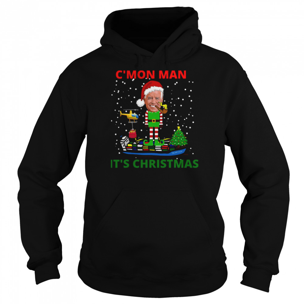 Joe Biden Christmas Funny Joe Biden Come On Man It’s Christmas  Unisex Hoodie